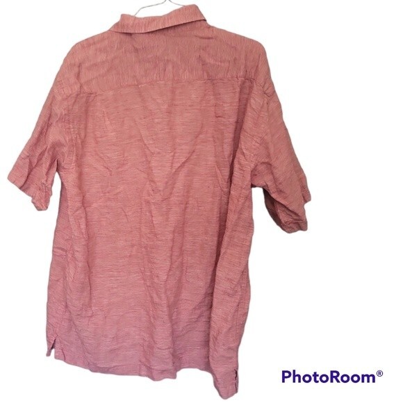 ORVIS RED LINEN BUTTON DOWN SHIRT - L - Picture 6 of 10